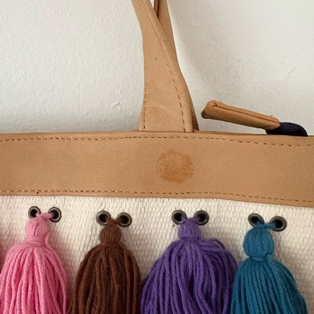 Noonday Collection Colorful Tassel La Gloria Tote Bag - Picture 4 of 12